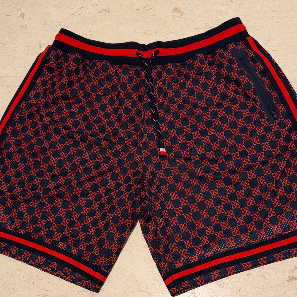 G/FORE Men's Navy and Red shorts